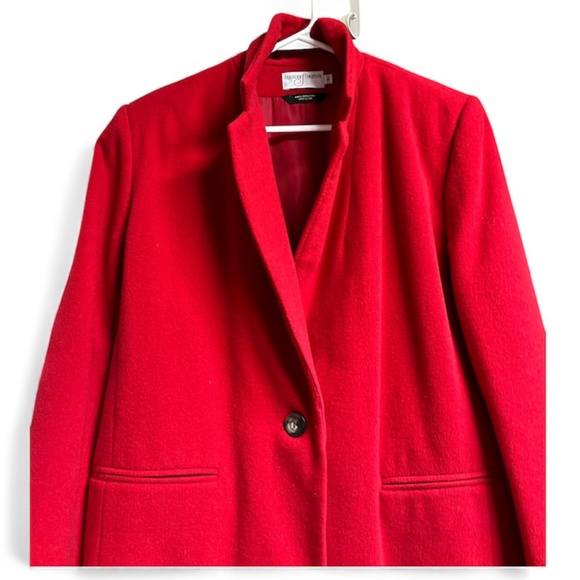 Parisian Signature Women’s Red Wool Blend Blazer Jacket Sz-10 - Picture 2 of 6